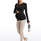 Butterluxe Long Sleeve Maternity Crewneck T-Shirts