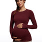 Butterluxe Long Sleeve Maternity Crewneck T-Shirts