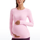 Butterluxe Long Sleeve Maternity Crewneck T-Shirts