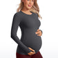 Butterluxe Long Sleeve Maternity Crewneck T-Shirts