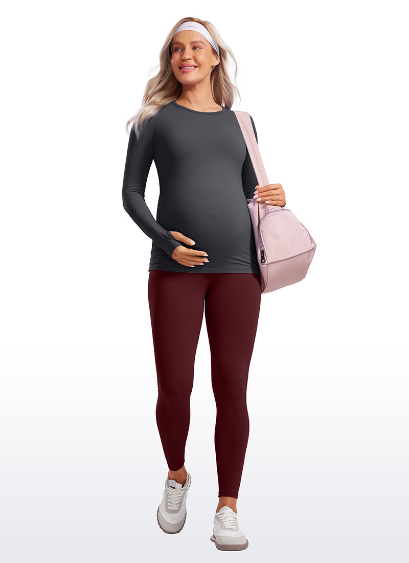 Butterluxe Long Sleeve Maternity Crewneck T-Shirts