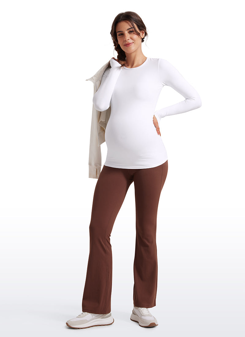 Butterluxe Long Sleeve Maternity Crewneck T-Shirts