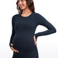 Butterluxe Long Sleeve Maternity Crewneck T-Shirts