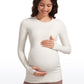 Butterluxe Long Sleeve Maternity Crewneck T-Shirts