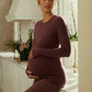 Butterluxe Long Sleeve Maternity Crewneck T-Shirts