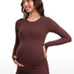 Butterluxe Long Sleeve Maternity Crewneck T-Shirts