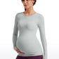 Butterluxe Long Sleeve Maternity Crewneck T-Shirts