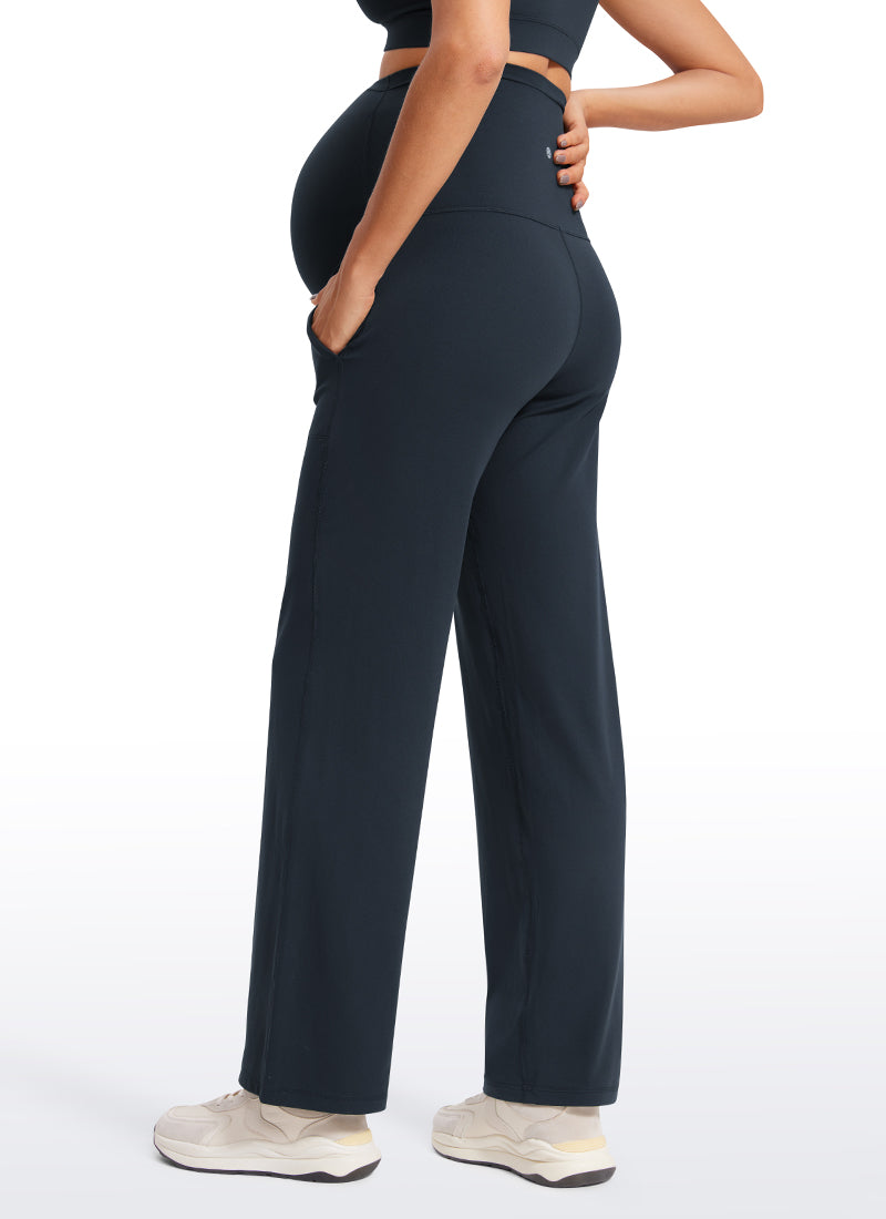 Butterluxe Maternity Wide Leg Pants with Pockets 31.5"