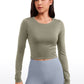 Seamless Ribbed Double Lined Cropped Long sleeves