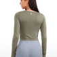 Seamless Ribbed Double Lined Cropped Long sleeves