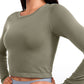 Seamless Ribbed Double Lined Cropped Long sleeves